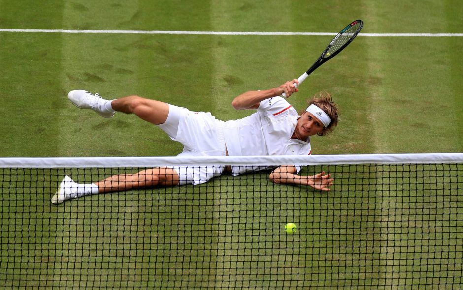 Alexander Zverev auf dem rasen von Wimbledon