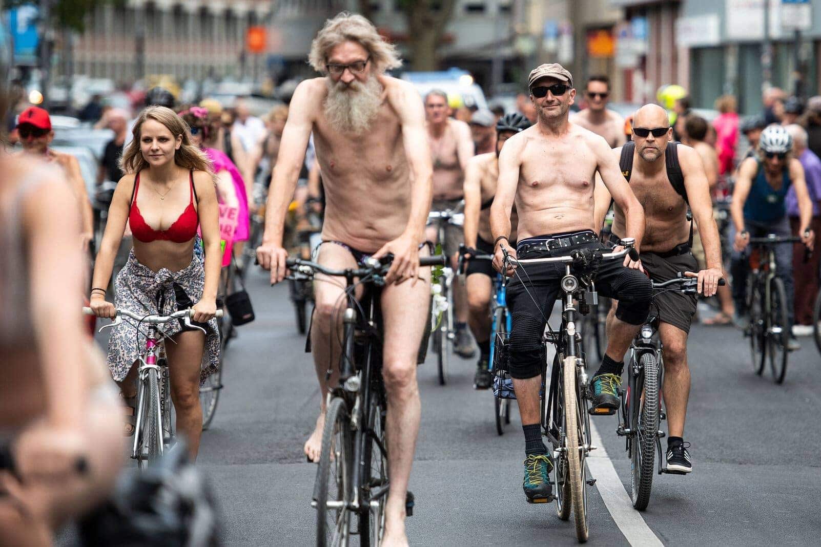 Köln Naked Bike Ride Teilnehmer