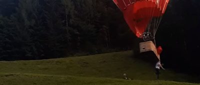 Heißluftballon Aufsetzer Unfall