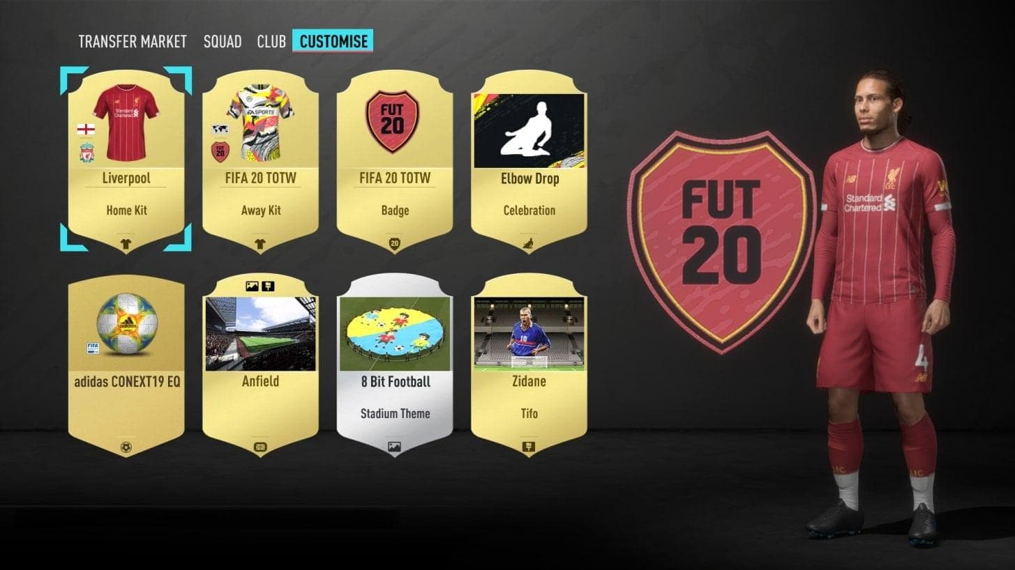 FIFA 20 Ultimate Team FUT Anpassung
