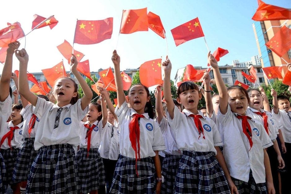 China Schulkinder Einschulung