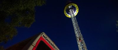 Freizeitpark-Besucher bleiben 60 Meter Höhe stecken Geiselwind