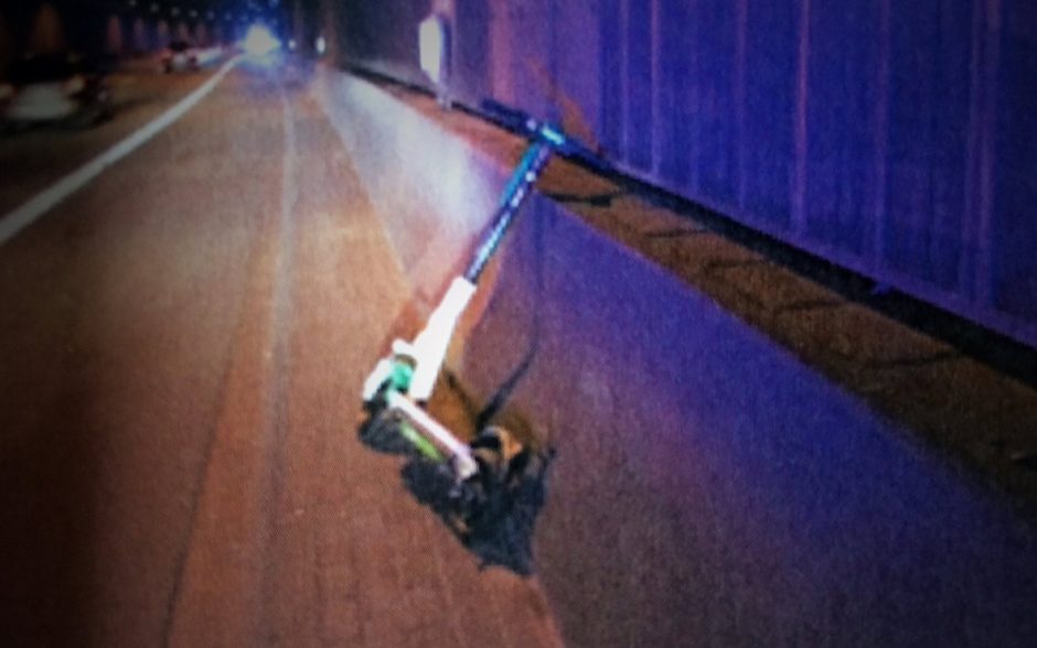 E-Scooter auf Autobahn geworfen