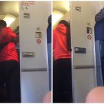 Paar hat Sex auf Flugzeugtoilette