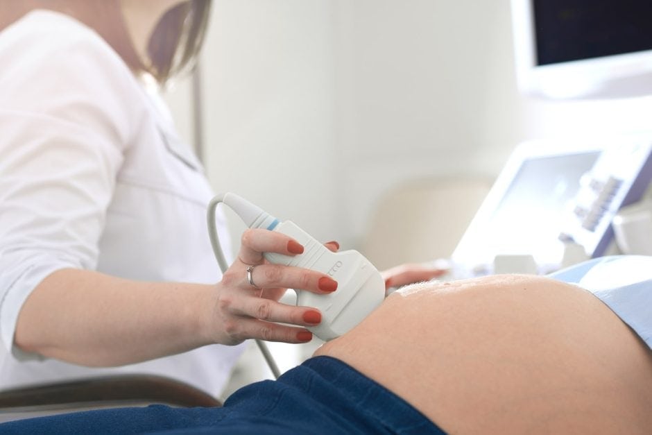 Babybauch schwanger Ultraschall Scan