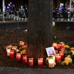 Trauerkerzen am Königsplatz in Augsburg