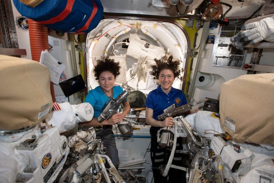 Jessica Meir und Christina Koch auf der ISS