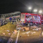 Unfall Kleinlaster Reisebus