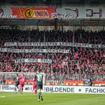 1. FC Union Berlin Fans Hopp Spruchband