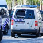 Brüssel Ausschreitungen Polizeiauto