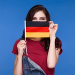 Deutschland Flagge Frau