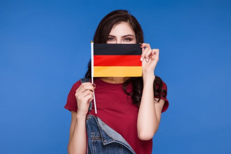 Deutschland Flagge Frau