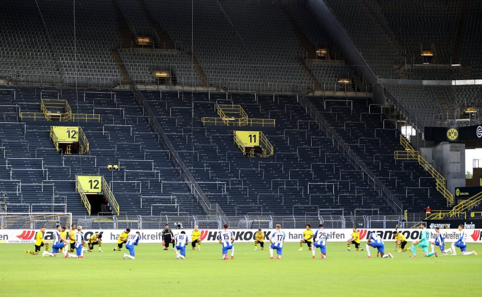 Borussia Dortmund Hertha BSC Zeichen gegen Rassismus