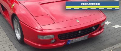 Fake-Ferrari Polizei Duisburg