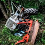 Traktor Unfall Böschung Trecker