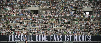 Fußball ohne Fans ist nichts Pappaufsteller Borussia Mönchengladbach Zuschauer