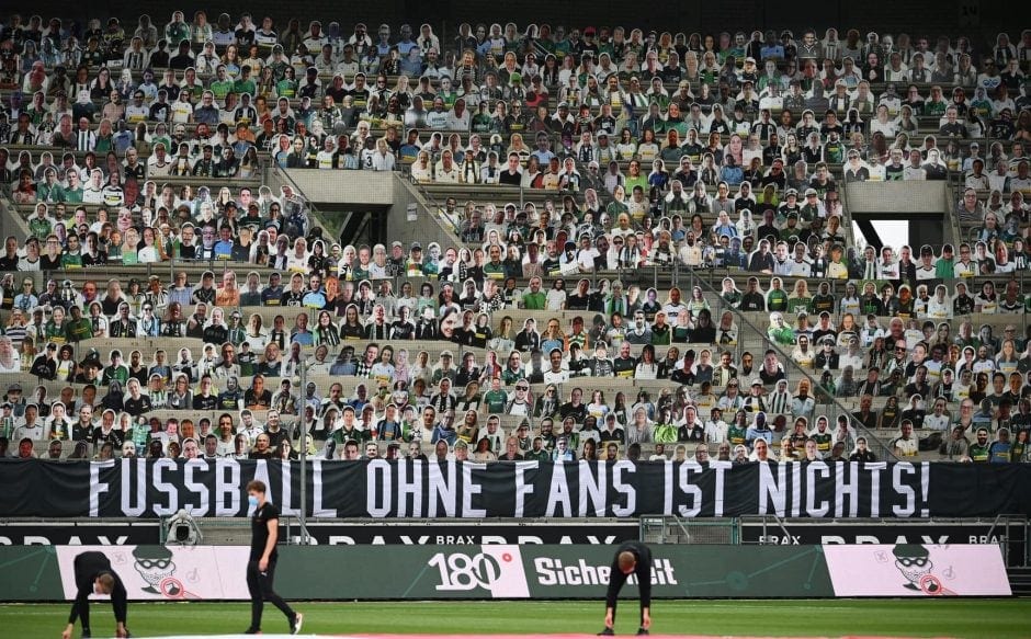 Fußball ohne Fans ist nichts Pappaufsteller Borussia Mönchengladbach Zuschauer