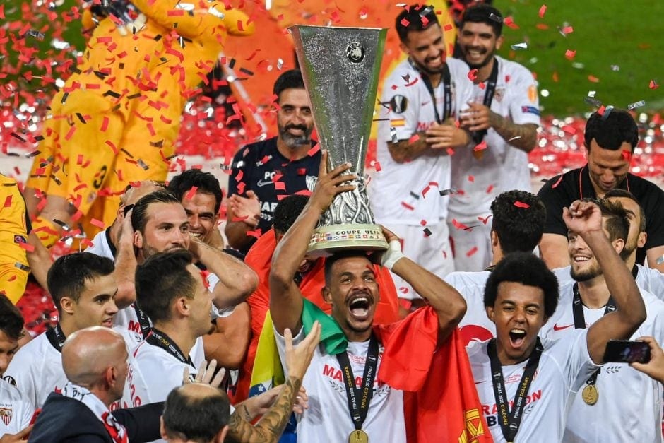 FC Sevilla Europa League Jubel Pokal