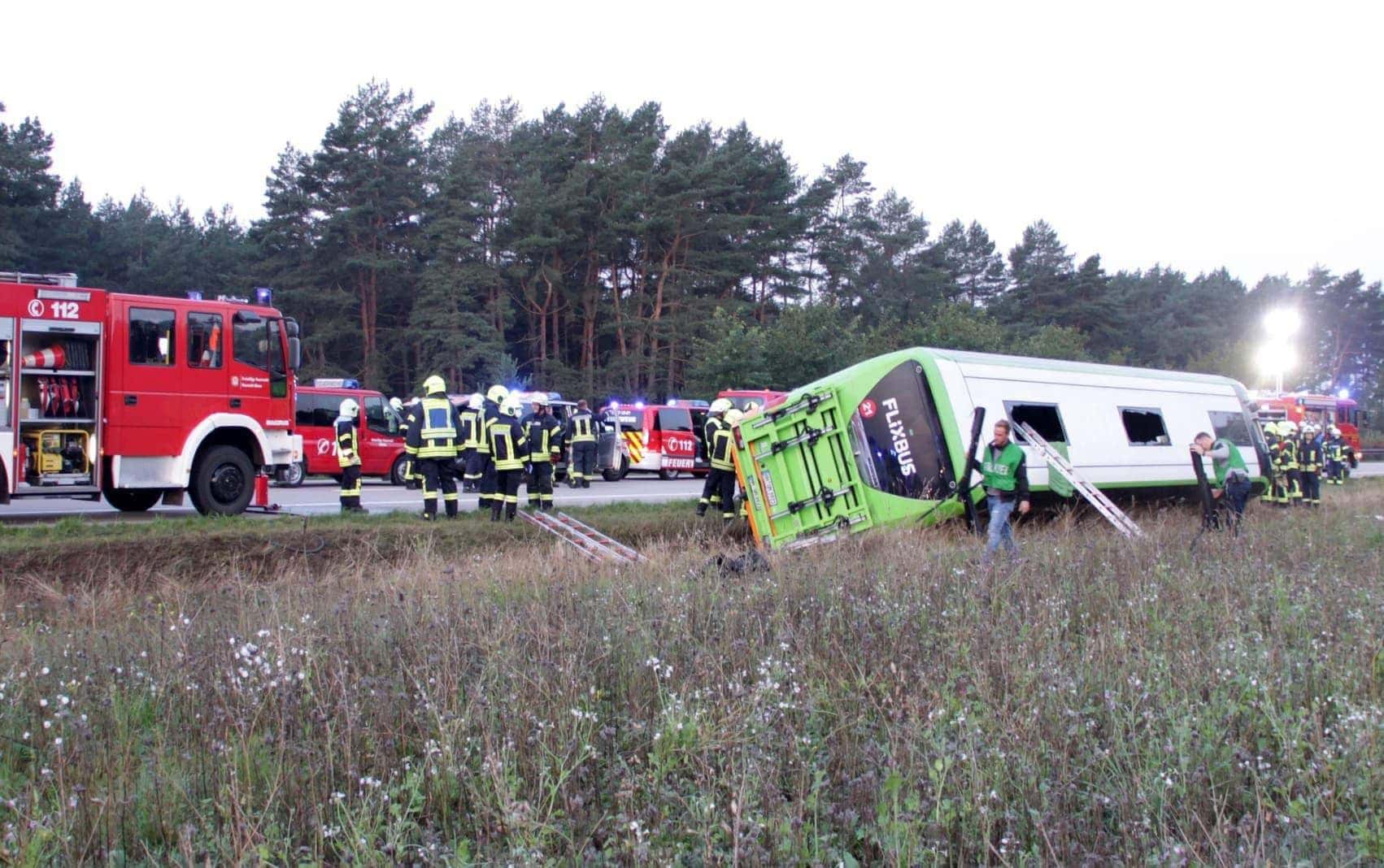 Flixbus Unfall auf der A24