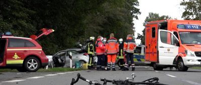 Frau in vier Unfälle verwickelt - ein Toter Lienen NRW