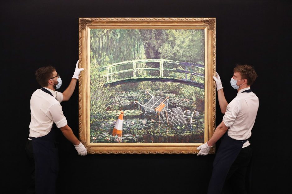 Banksy-Gemälde "Show me the Monet" bei Sotheby's