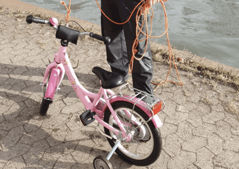 Minden Mittellandkanal Fahrrad rosa