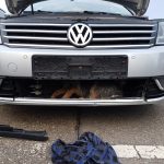 Hund fährt nach Unfall unbemerkt in Autofront mit