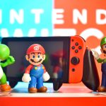 Nintendo Switch mit Mario, Luigi und Yoshi