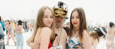 Ski-Karneval in Badekleidung Russland