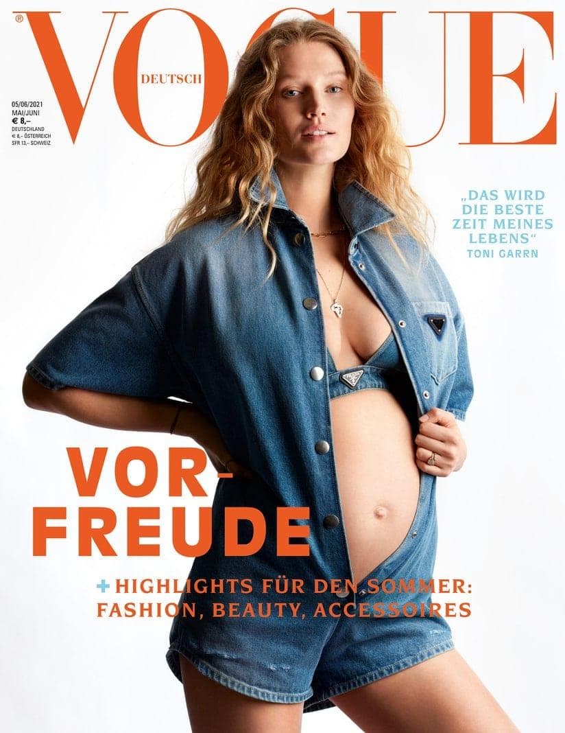 Schwangeres Model Toni Garrn in der 