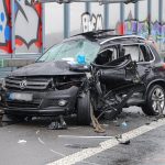 Unfall nach Hagel auf A1 bei Wuppertal