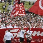 Demonstration gegen geplantes Versammlungsgesetz Fortuna-Fans