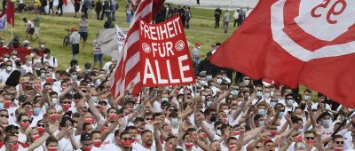 Demonstration gegen geplantes Versammlungsgesetz Fortuna-Fans