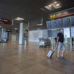 Flughafen Madrid leer Corona