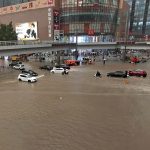 Zhengzhou China Überflutung