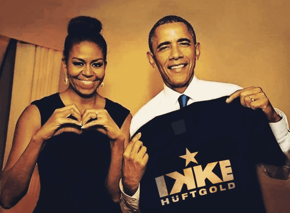 Ikke Hüftgold trifft Barack und Michelle Obama? Das steckt hinter dem Foto von dem ehemaligen US-Präsidenten