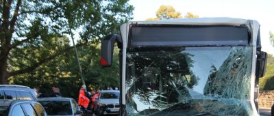 Schwerer Unfall mit Bussen in Hagen