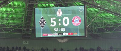 Borussia Mönchengladbach FC Bayern München DFB-Pokal 5:0 Anzeigetafel