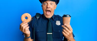 Polizei Donut Kaffee