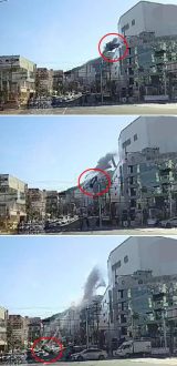 Taxi in Südkorea stürzt von Parkdeck im fünften Stock