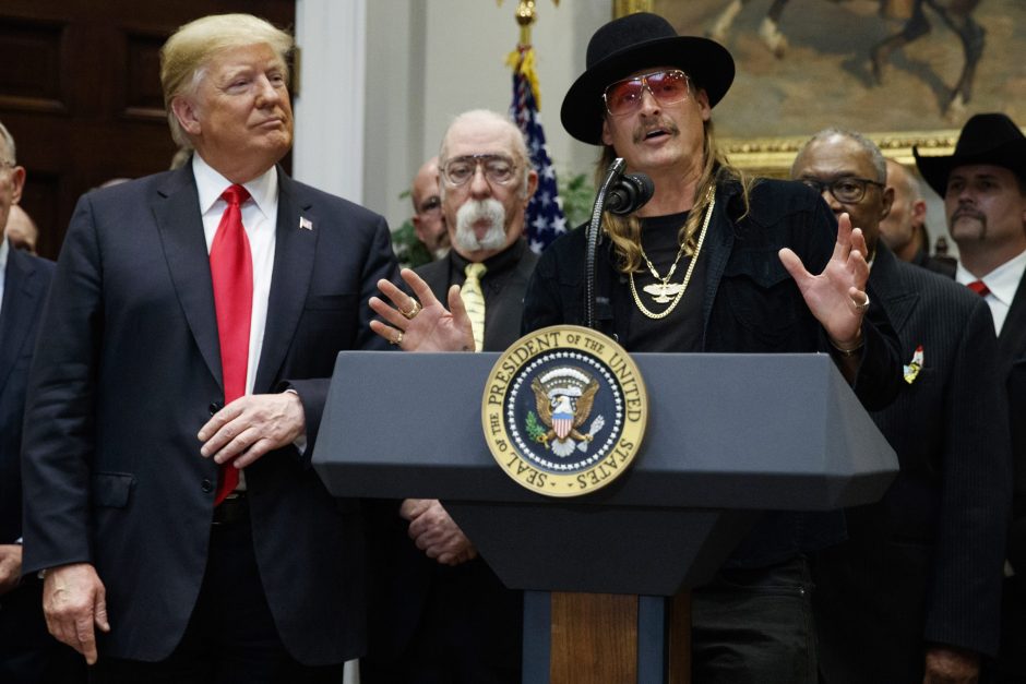 Kid Rock bei einem Auftritt mit Donald Trump