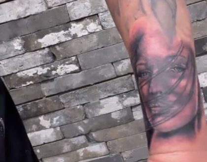 Laura Müller Tattoo auf Arm von Michael Wendler
