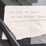 Parken Düsseldorf Nachricht Zettel