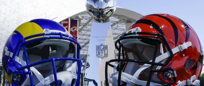 Super Bowl 2022 Los Angeles Rams Cincinnati Bengals Helme Vince Lombardi Tropy