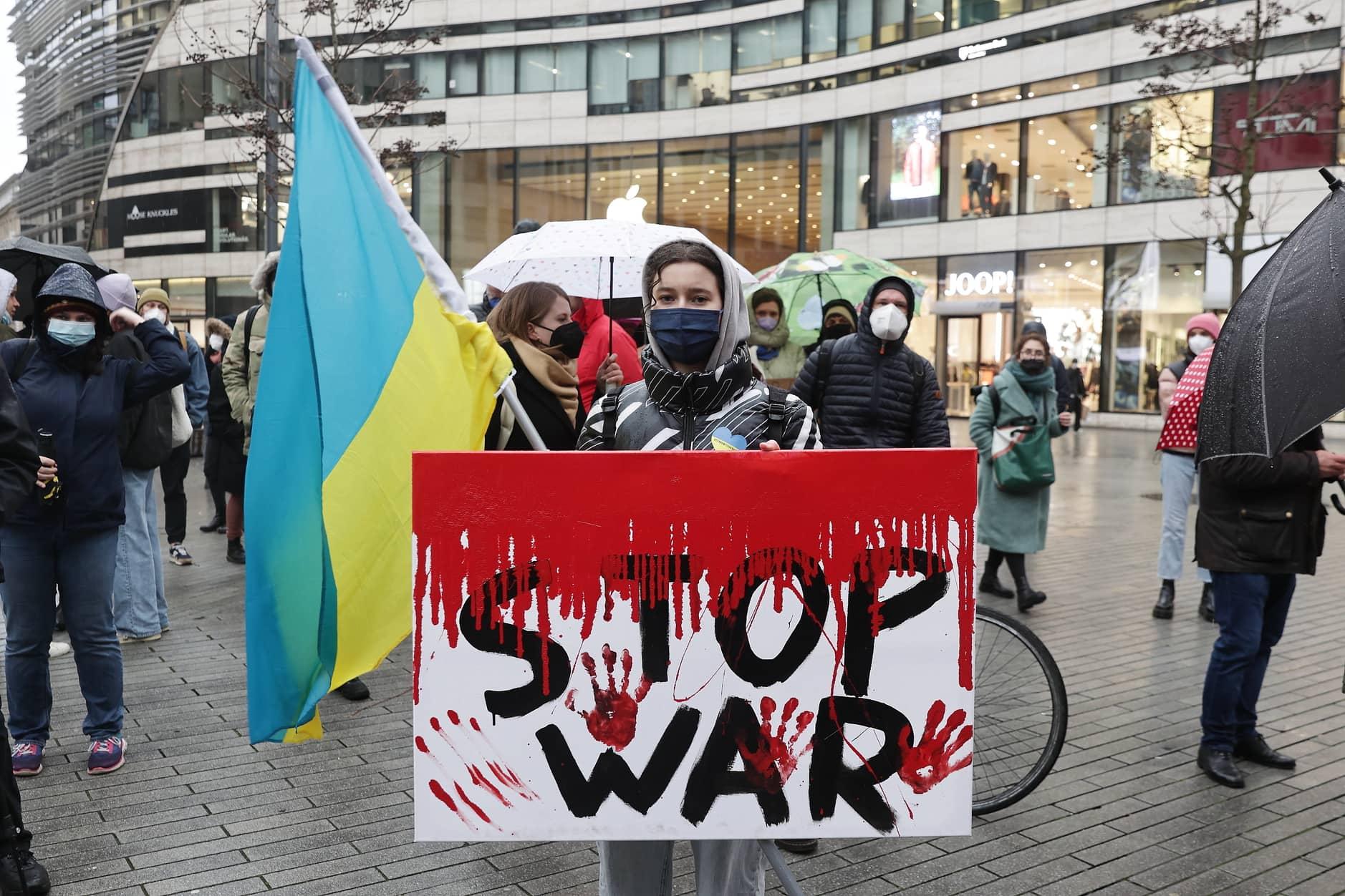 Ukraine-Konflikt - Demo in Düsseldorf