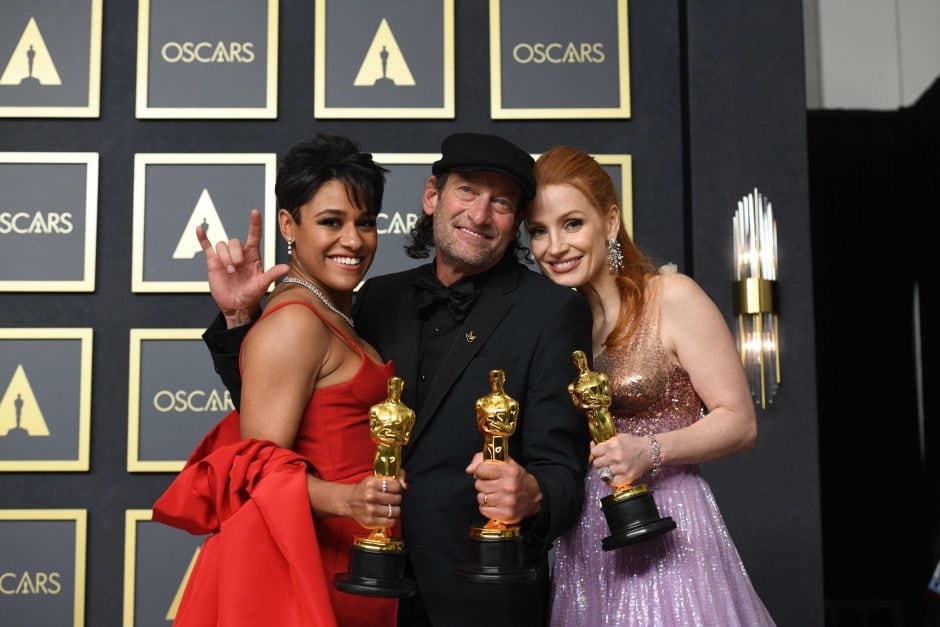 Oscars 2022 Gewinner Ariana DeBose Troy Kotsur Jessica Chastain