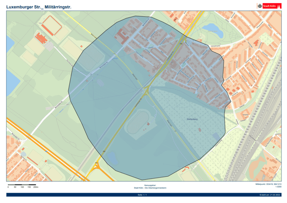 Bombe Köln Klettenberg Evakuierung