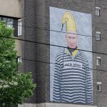 Putin Wandbild Köln Bananensprayer