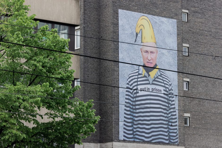 Putin Wandbild Köln Bananensprayer