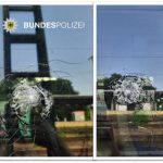 Bundespolizei: betroffene Fensterscheiben